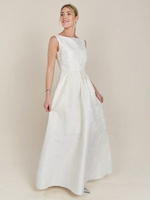 Apart Abendkleid mit angedeuteten Rosenblüten