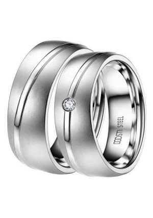 DOOSTI Trauring Schmuck Geschenk Edelstahl Trauring Ehering Partnerring LIEBE