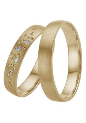 Firetti Trauring Schmuck Geschenk Gold 375 Hochzeit Ehering "LIEBE" Sterne