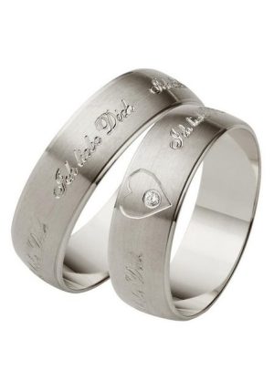 Firetti Trauring Schmuck Geschenk Hochzeit Ehering Trauring "Ich liebe Dich"