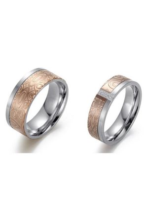 Firetti Trauring Schmuck Geschenk "LIEBE" bicolor