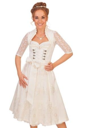 KRÜGER COLLECTION Dirndl Midi Dirndl 2tlg. - ANNELIEB - ecru