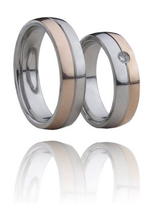 Karisma Fingerring Karisma Trauring Eheringe Verlobungsring Edelstahlring Bicolor