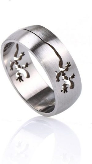 Karisma Trauring Karisma Edelstahl Ring Freundschaftsring Motiv Gecko Unisex RSS41 - 52 (16.6)