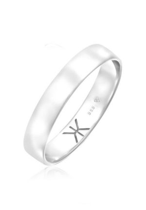 Kuzzoi Silberring Herrenring Bandring Trauring 585 Weißgold
