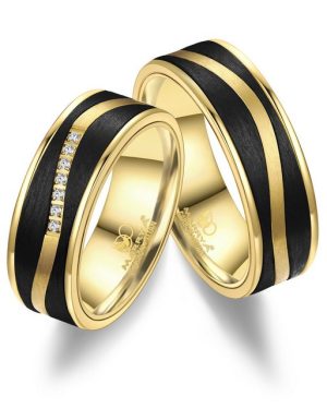 MARRYA Partnerring Carbon Ringe Trauringe Eheringe Partnerringe