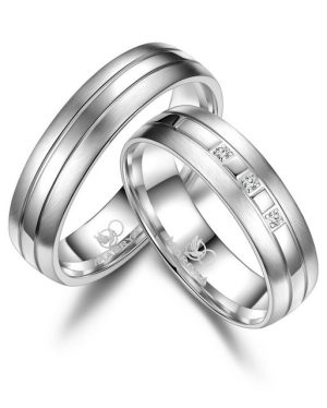 MARRYA Verlobungsring Silber Ringe Trauringe Eheringe Partnerringe