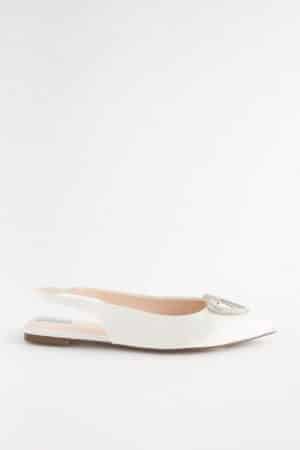 Next Forever Comfort® Brautschuhe aus Satin Herzbesatz Sandale (1-tlg)