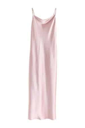 Next Satinkleid Langes Satin-Brautjungfernkleid Rückenausschnitt (1-tlg)