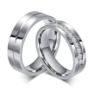 Order & Smile Schmuck Fingerring Eheringe günstig Edelstahl: Ring / Trauring / Partnerring