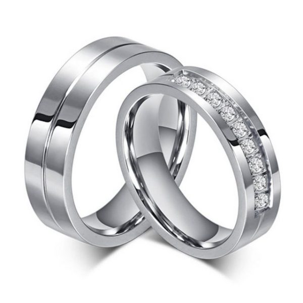 Order & Smile Schmuck Fingerring Eheringe günstig Edelstahl: Ring / Trauring / Partnerring