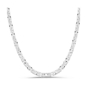 Trauringe123 Kette ohne Anhänger Königskette 925 Sterling Silber 7 mm Königs Kette Herren massiv