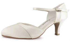 White Lady 701 elfenbein - Satin Brautschuhe Slingpumps