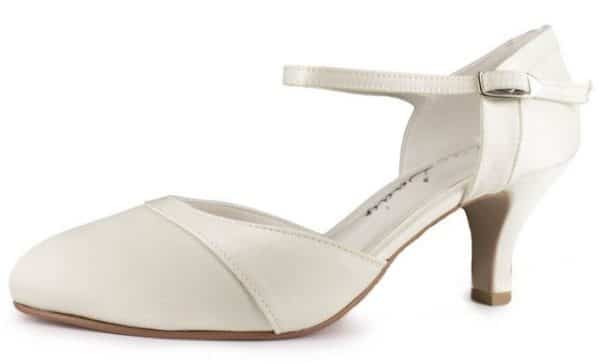 White Lady 701 elfenbein - Satin Brautschuhe Slingpumps