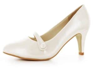 White Lady 824 ivory - Lack Brautschuhe Pumps
