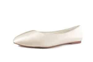 White Lady 870 ivory Satin - flache Brautschuhe Ballerina