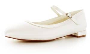 White Lady 874 ivory - flache Satin-Brautschuhe Ballerina