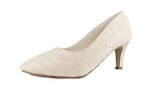 White Lady 883 ivory Spitze Brautschuhe Pumps