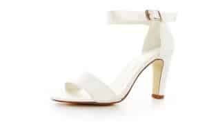 White Lady 887 ivory Satin - einfärbbarer Brautschuh Sandalette