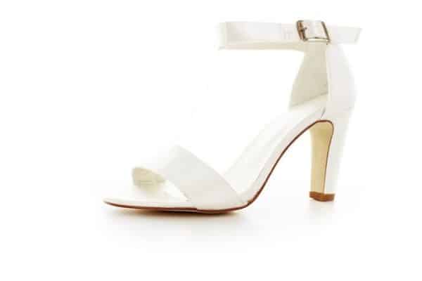 White Lady 887 ivory Satin - einfärbbarer Brautschuh Sandalette