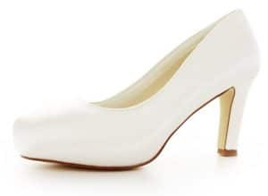 White Lady 888 ivory - einfärbbare Satin-Brautschuhe Pumps