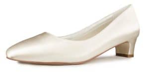 White Lady 935 ivory Satin - niedrige Brautschuhe Pumps