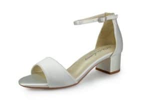 White Lady Brautsandalette 600 ivory Satin Riemchensandale