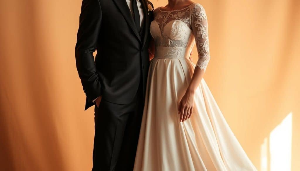 Brautkleid und Anzug