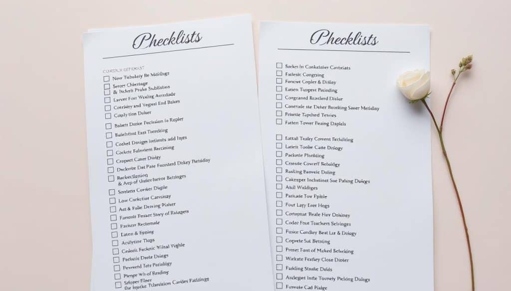 Checklisten für Hochzeitsplanung