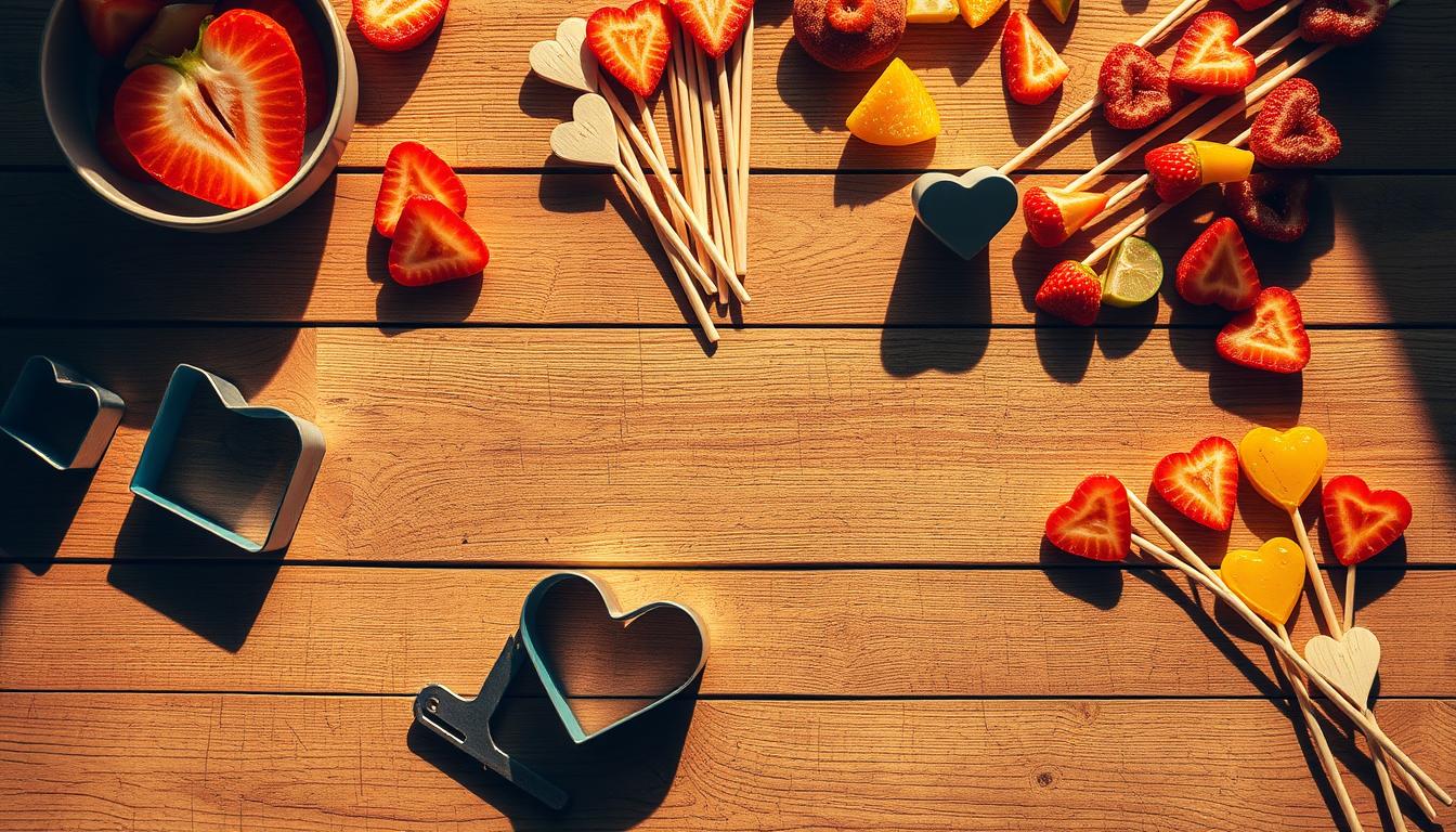 DIY Fingerfood-Spieße mit Herzstanzer selber machen