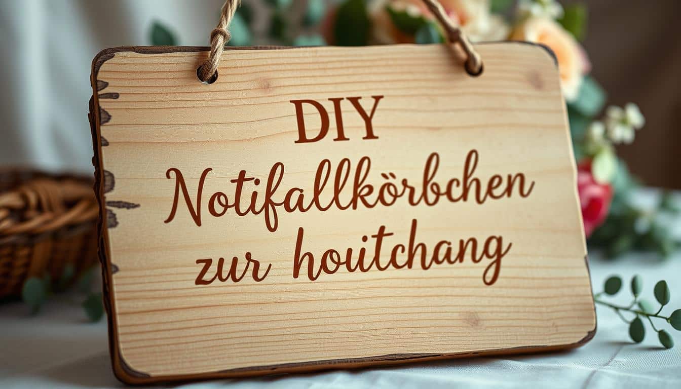 DIY Notfallkörbchen zur Hochzeit Schild zum ausdrucken
