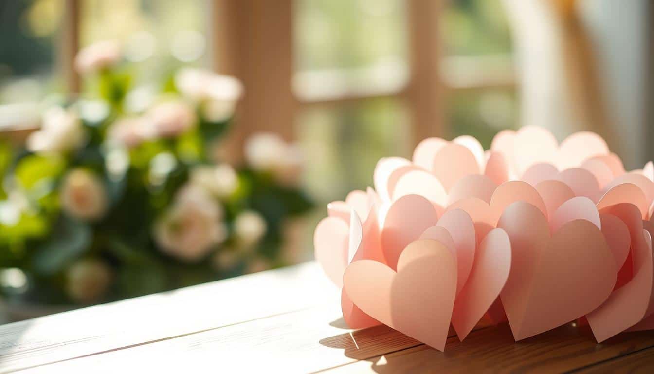 DIY Papierherzen zur Hochzeit basteln