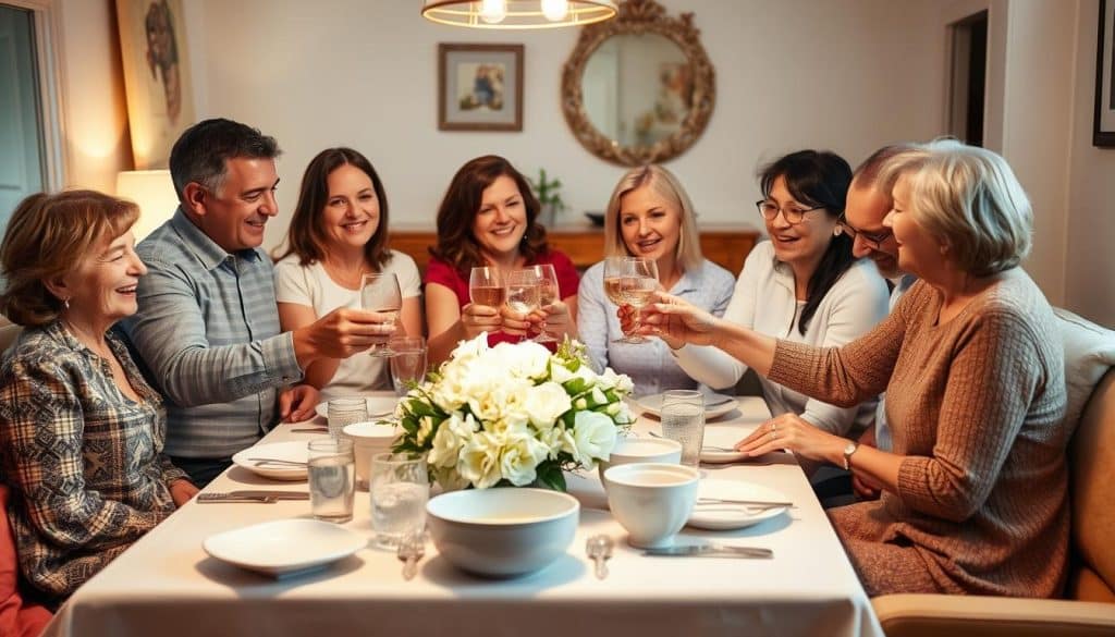 Feier der Porzellanhochzeit