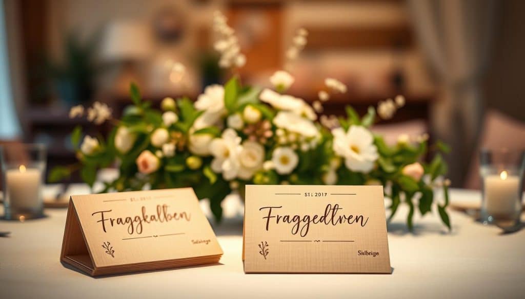 Fragekarten Design