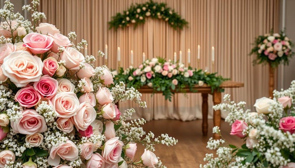 Hochzeitsblumen und Dekor