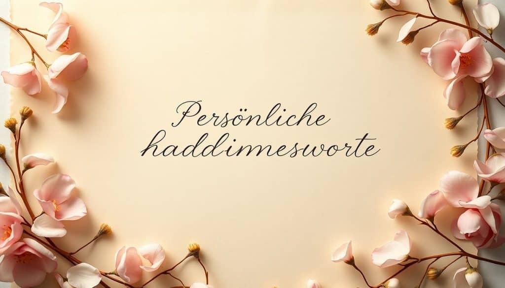 Persönliche Hochzeitsworte