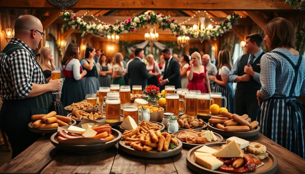 Regionale Küche bei einer Trachtenhochzeit