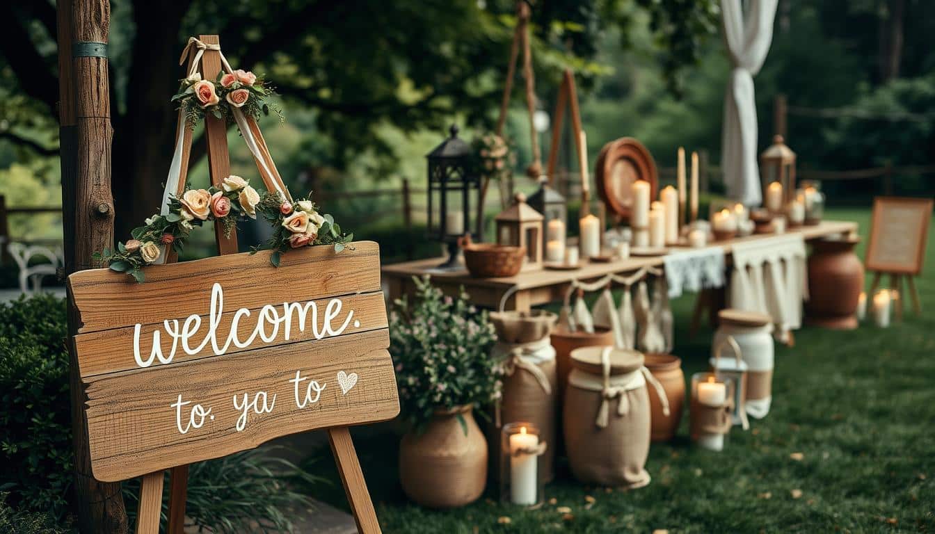 Welcome-Schild und weitere Hochzeitsdeko selbst bauen