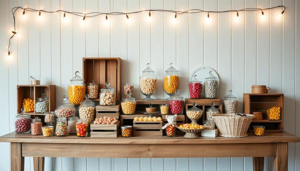 günstige Dekoration Süßigkeitenbuffet