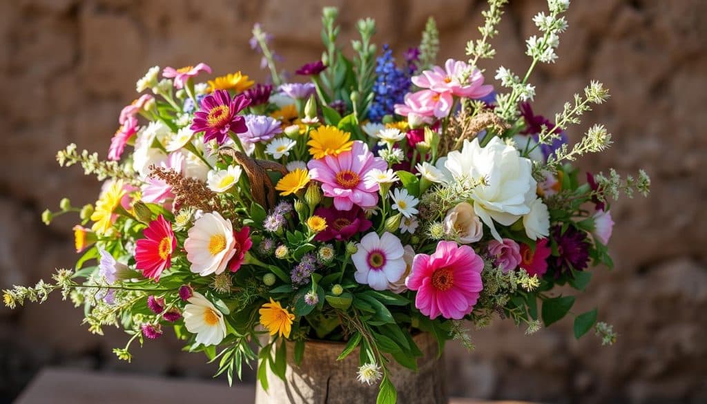 ökologische Blumendekoration